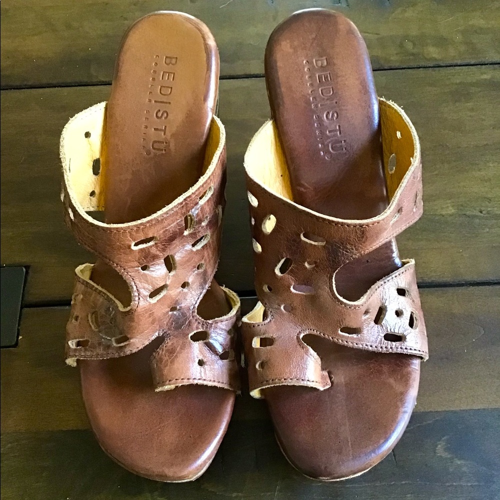 Bed Stu Platform Leather Sandals